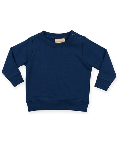 Baby/toddler Crew neck sweatshirt with shoulder poppers