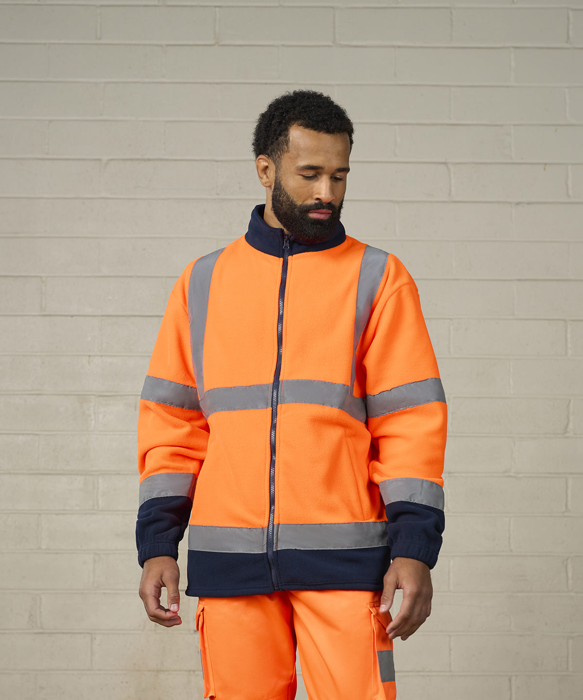 High visibility full-zip fleece
